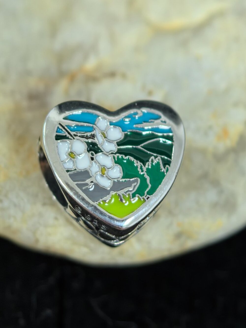 Pandora Virginia Lovers Exclusive Travel Heart Charm, S925 Silver (Women's)
